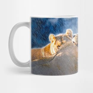 Lion Animal Wildlife Jungle Nature Safari Adventure Discovery Africa Digital Painting Mug